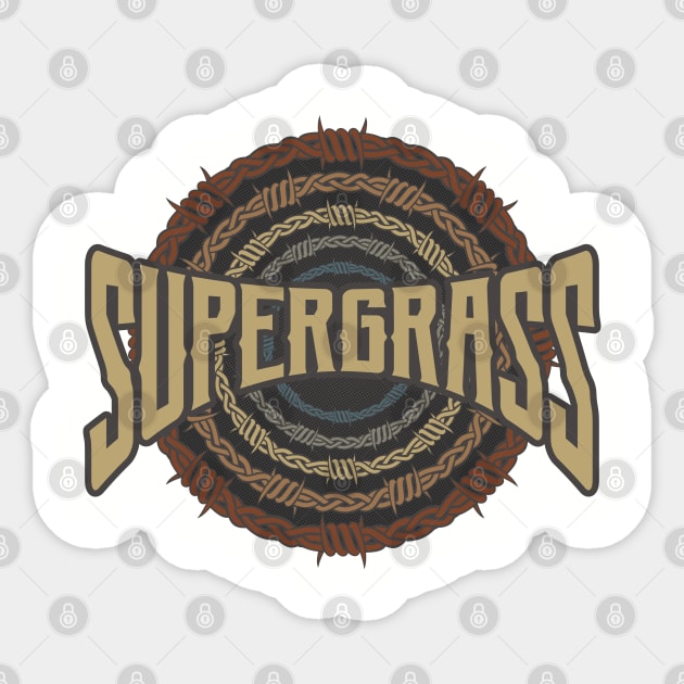 Supergrass Barbed Wire Sticker by darksaturday